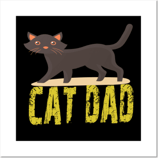 cat dad Posters and Art